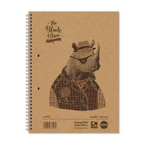 RHINO A4+ Recycled Twinwire Notebook 160 Page, F8M (Pack of 5)