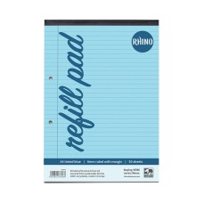 RHINO A4 Special Refill Pad 50 Leaf, Blue Tinted Paper, F8M (Pack of 36)
