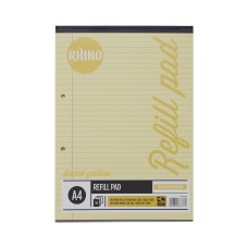 RHINO A4 Special Refill Pad 50 Leaf, Yellow Tinted Paper, F8M (Pack of 36)