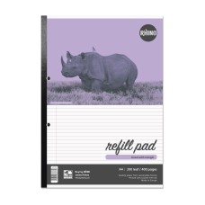 RHINO A4 Refill Pad 200 Leaf, F6M (Pack of 5)