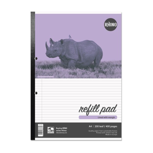 RHINO A4 Refill Pad 200 Leaf, F6M (Pack of 20)