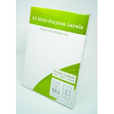 A4 Multipurpose Labels 6 Per Sheet 99.1 x 93.1mm (White) Pk of 100