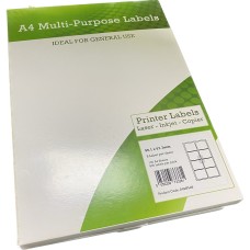 A4 Multipurpose Labels 8 Per Sheet 99.1 x 67.7mm (White) Pk of 100