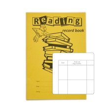 RHINO A5 Reading Record Book 40 Page, Yellow, Reading Record Template (Pack of 100)