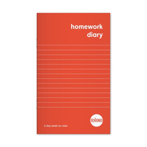 RHINO A6+ Homework Diary 84 Page, 6-Day Week (Pack of 100)