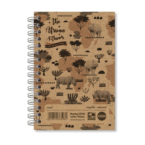 RHINO A6 Recycled Twinwire Notebook 200 page, F7 (Pack of 72)