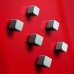 C5 "Strong" Silver Cube Design Magnets - 10x10x10mm (6) - GL192