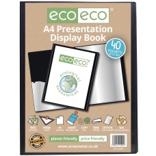 A4 50% Recycled 40 Pocket Presentation Display Book - Single