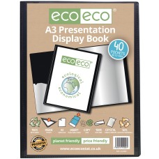 A3 50% Recycled 40 Pocket Presentation Display Book - Single