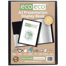 A3 50% Recycled 60 Pocket Presentation Display Book - Single