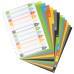 A4 50% Recycled Index File Dividers - 1 Set of 12