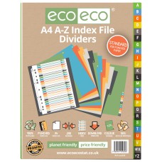 A4 50% Recycled A-Z Index File Dividers - 1 Set of 24