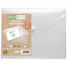 A5 95% Recycled Press Stud Wallets - Pack of 5