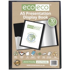 A5 50% Recycled 10 Pocket Presentation Display Book - Single