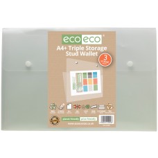 A4+ 95% Recycled Triple Storage Stud Wallet - Single