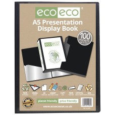 A5 50% Recycled 100 Pocket Presentation Display Book & Box - Single