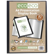 A4 50% Recycled 80 Pocket Presentation Display Book - Single