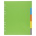 A4 50% Recycled Wide Index File Dividers - 1 Set of 5