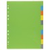 A4 50% Recycled Index File Dividers - 1 Set of 10