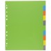 A4 50% Recycled Wide Index File Dividers - 1 Set of 10