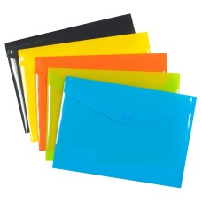 A6 50% Recycled Colour Press Stud Wallets - Pack of 5