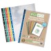 A4 100% Recycled Bag Colour Spine Multi Punched Pockets - Pack of 100