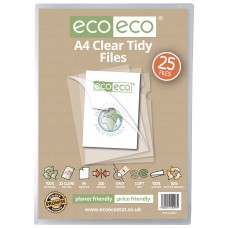 A4 50% Recycled Bag Clear Tidy Files - Pack of 25