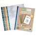 A4 100% Recycled Bag 50 Colour Spine Multi Punched Pockets - Pack of 50