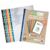 A4 100% Recycled Bag 25 Colour Spine Multi Punched Pockets - Pack of 25