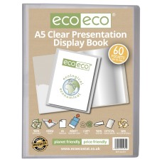A5 50% Recycled Clear 60 Pocket Presentation Display Book - Single