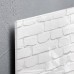 Wall Mounted Magnetic Glass Board 1300x550x18mm - White Stone