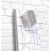 Wall Mounted Magnetic Glass Board 1300x550x18mm - White Stone