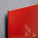 Wall Mounted Magnetic Glass Board 1000X650x15mm - Red - GL142