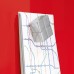 Wall Mounted Magnetic Glass Board 1000X650x15mm - Red - GL142