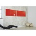 Wall Mounted Magnetic Glass Board 1300x550x15mm - Red