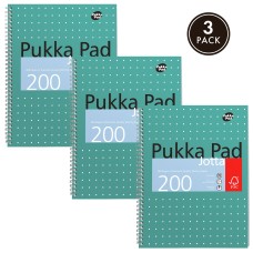 Pukka Pad Metallic Jotta A4 Wirebound Hardcover Notepad 100 80GSM Ruled Sheets