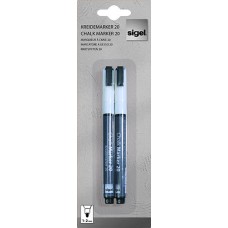 Liquid Chalk Water-Based Marker White easy wipe 1-2mm bullet tip (2) - BA178