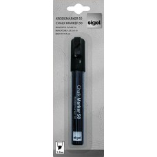 Liquid Chalk Water-Based Marker Black easy wipe 1-5mm chisel tip (1) - GL180