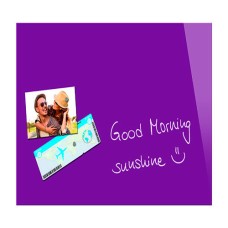 Wall Mounted Magnetic Glass Board 450x450x9mm - Berry-coloured - B1104