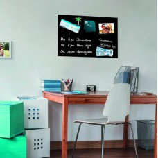 Wall Mounted Magnetic Glass Board 600x400x9mm - Black - B1201