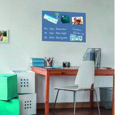 Wall Mounted Magnetic Glass Board 600x400x9mm - Powder Blue - B1207