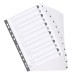 Exacompta Mylar Printed 160 GSM Indices A4 12 Part, 1 to 12 Numbered Tabs