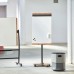 ROCADA NATURAL Mobile Flipchart with Magnetic Dry Wipe Surface, Converts into Table - Oak