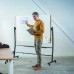 ROCADA NATURAL Revolving Mobile Mount and Double Sided Natural Whiteboard - Oak