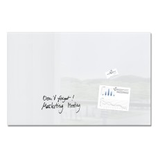 Wall Mounted Magnetic Glass Board 1000X650x15mm- Super White - GL141