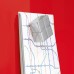 Wall Mounted Magnetic Glass Board 1000x1000x18mm - Red