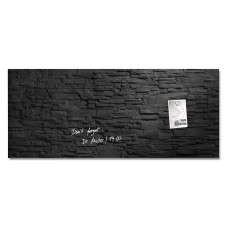 Wall Mounted Magnetic Glass Board 1300x550x18mm - Slate