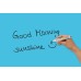 Wall Mounted Magnetic Glass Board 450x450x9mm - Blue - B1103