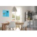 Wall Mounted Magnetic Glass Board 450x450x9mm - Blue - B1103