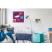 Wall Mounted Magnetic Glass Board 450x450x9mm - Berry-coloured - B1104